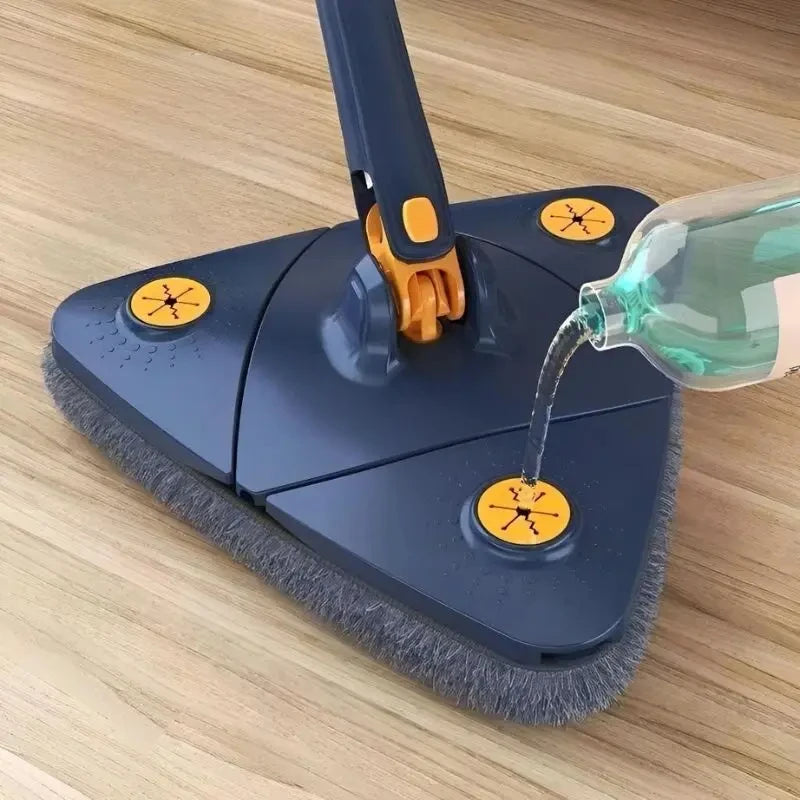 Mop de limpeza ajustável Triângulo Mop Swivel 360°