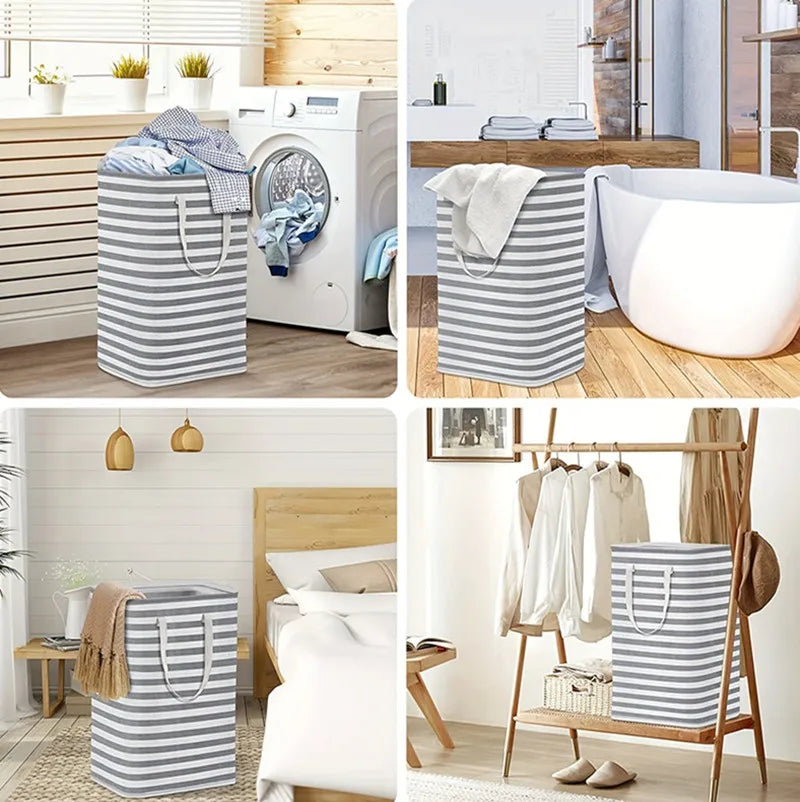 Cesta de Roupa Multiuso Dobrável, Grande 75L